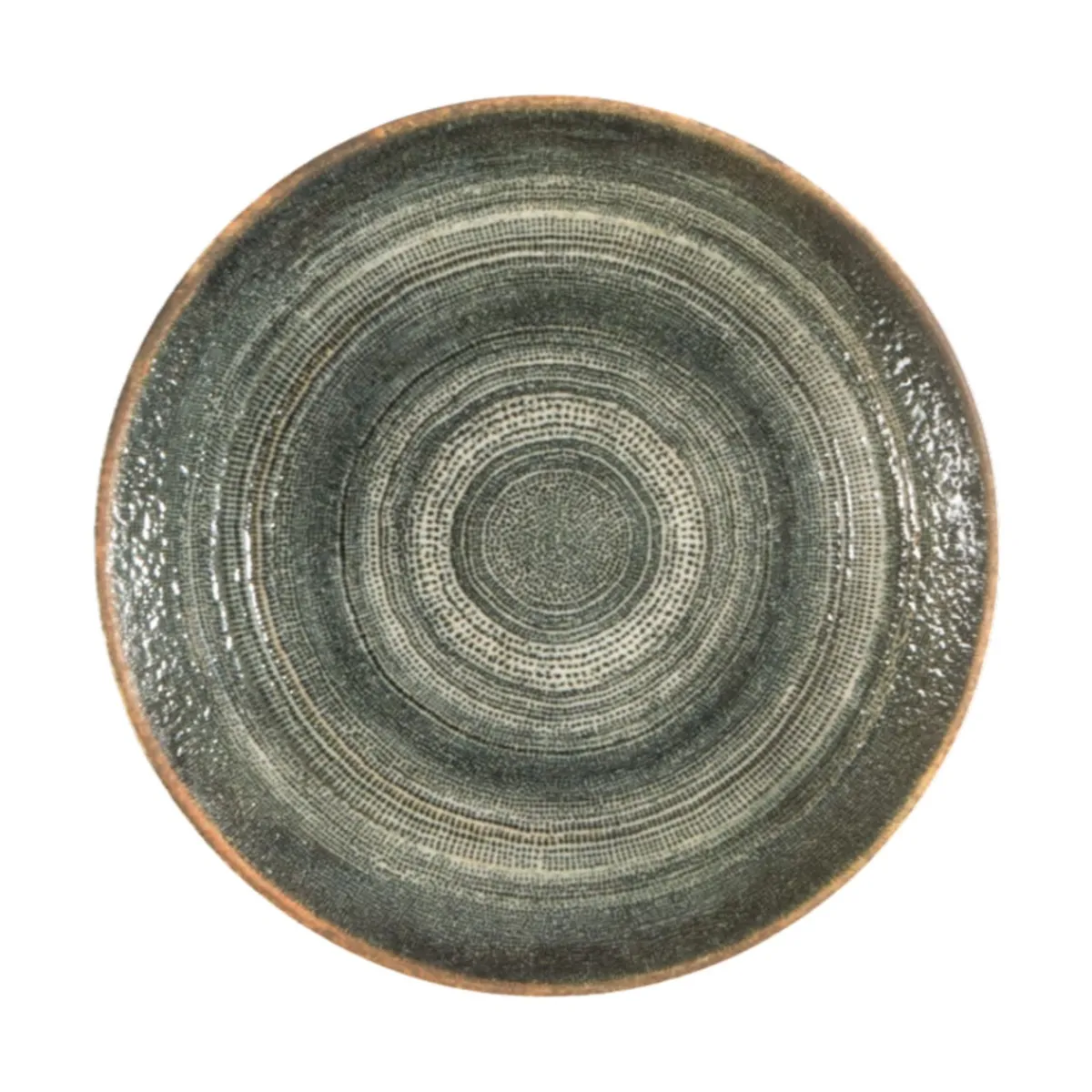 Assiette coupe rond gris anthracite porcelaine Ø 16 cm Terra - PRO.MUNDI New