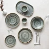 Assiette coupe rond gris anthracite porcelaine Ø 25 cm Terra - PRO.MUNDI Sale