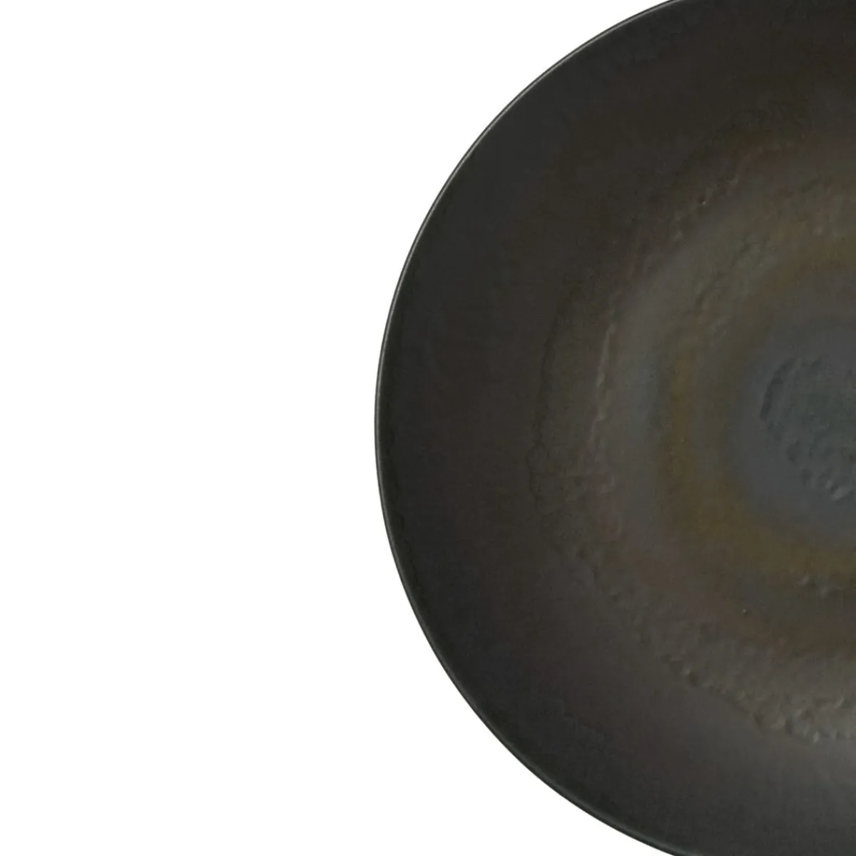 Assiette coupe rond gris brun grès émaillé Ø 27 cm Enigma - ACCOLADE Sale