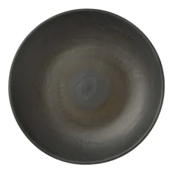 ACCOLADE Assiette coupe rond gris brun grès émaillé Ø 17 cm Enigma Discount