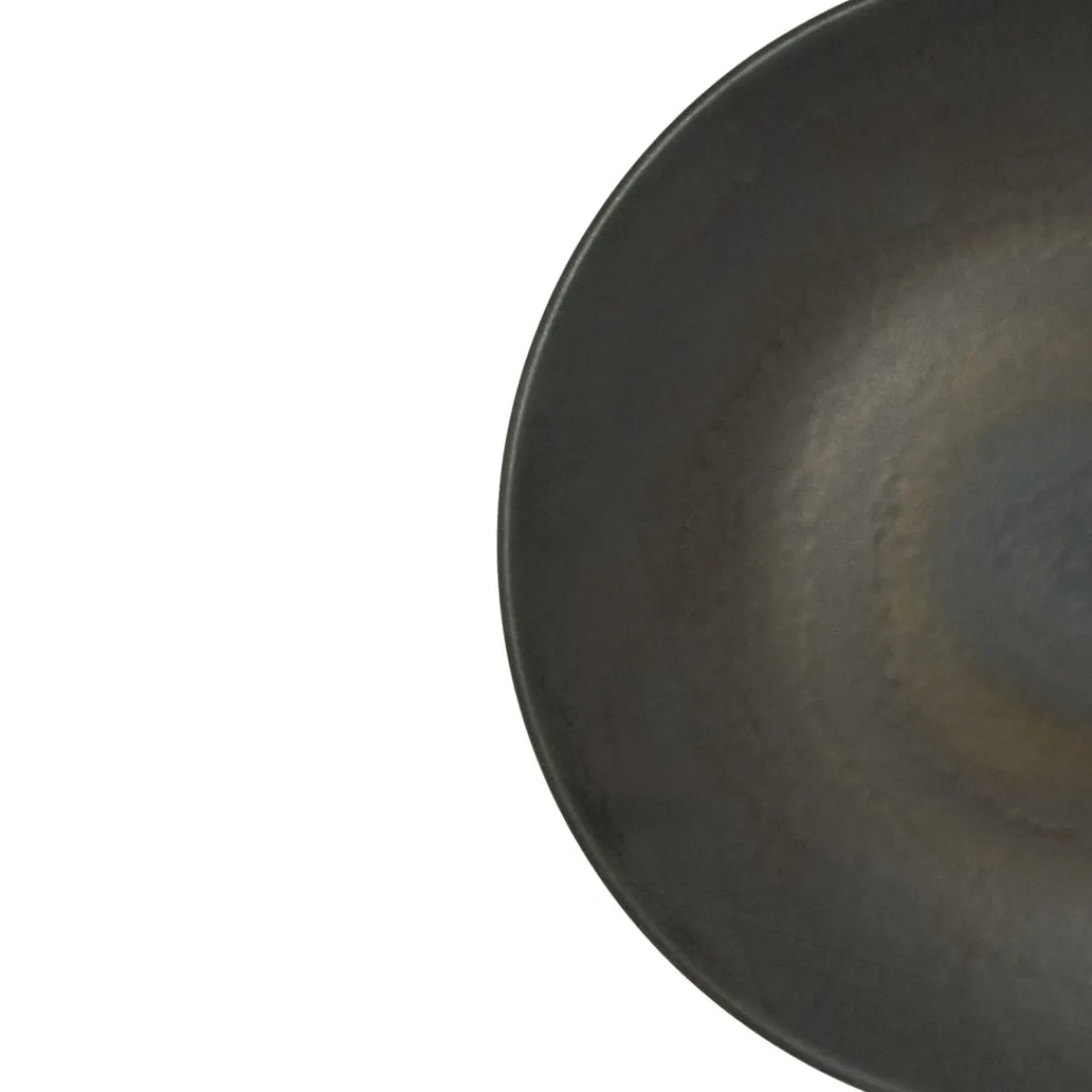 ACCOLADE Assiette coupe rond gris brun grès émaillé Ø 21 cm Enigma Online