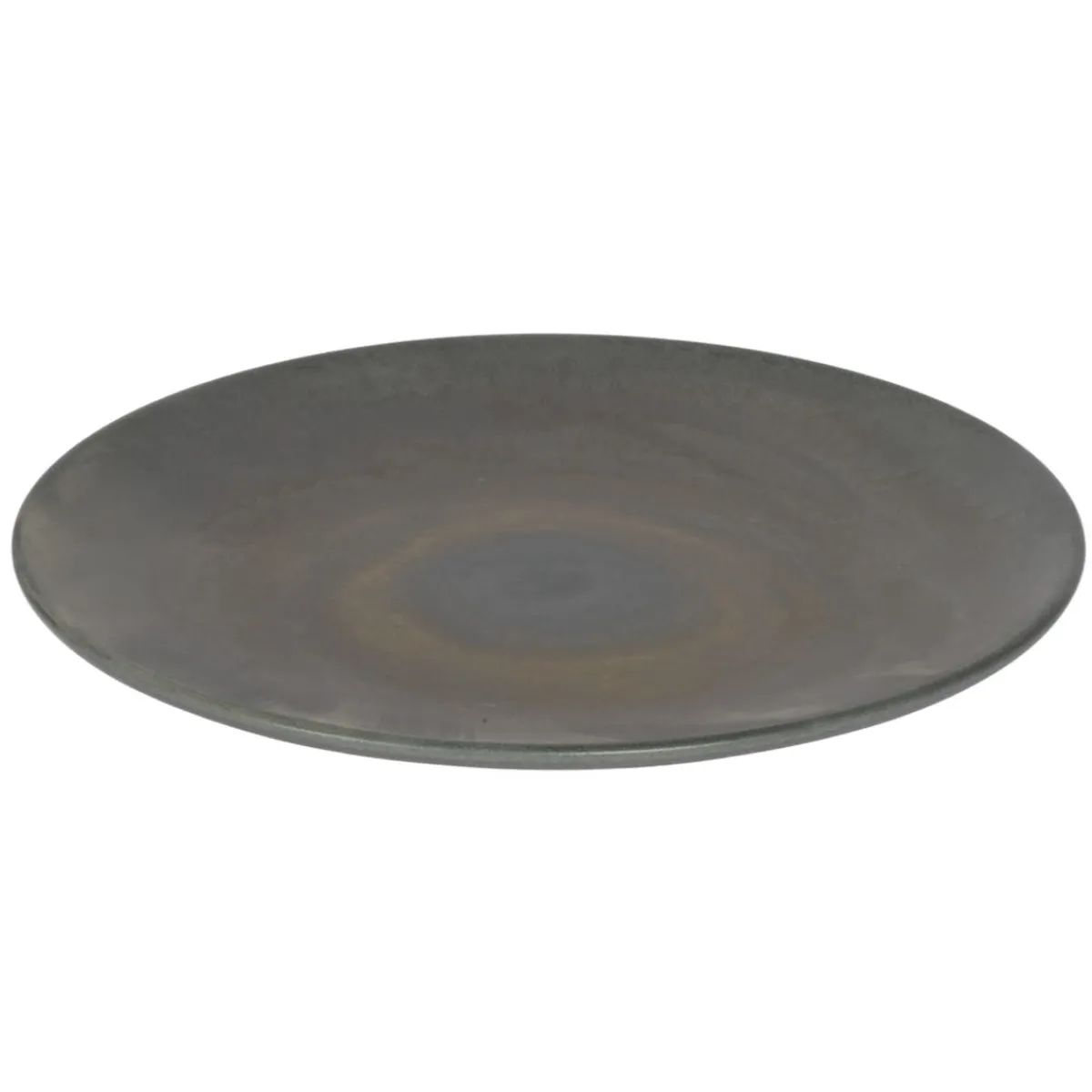 ACCOLADE Assiette coupe rond gris brun grès émaillé Ø 21 cm Enigma Online
