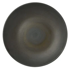 ACCOLADE Assiette coupe rond gris brun grès émaillé Ø 21 cm Enigma Online