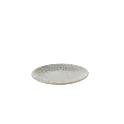 Assiette coupe rond gris grès émaillé Ø 17 cm Tropic - ACCOLADE New