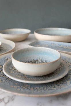 Assiette coupe rond gris grès émaillé Ø 17 cm Tropic - ACCOLADE New