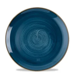 CHURCHILL Assiette coupe rond Java Blue porcelaine vitrifiée Ø 21,7 cm Stonecast Mint New