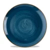 CHURCHILL Assiette coupe rond Java Blue porcelaine vitrifiée Ø 26 cm Stonecast Java Outlet