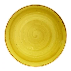 CHURCHILL Assiette coupe rond Mustard porcelaine vitrifiée Ø 26 cm Stonecast Mustard Best