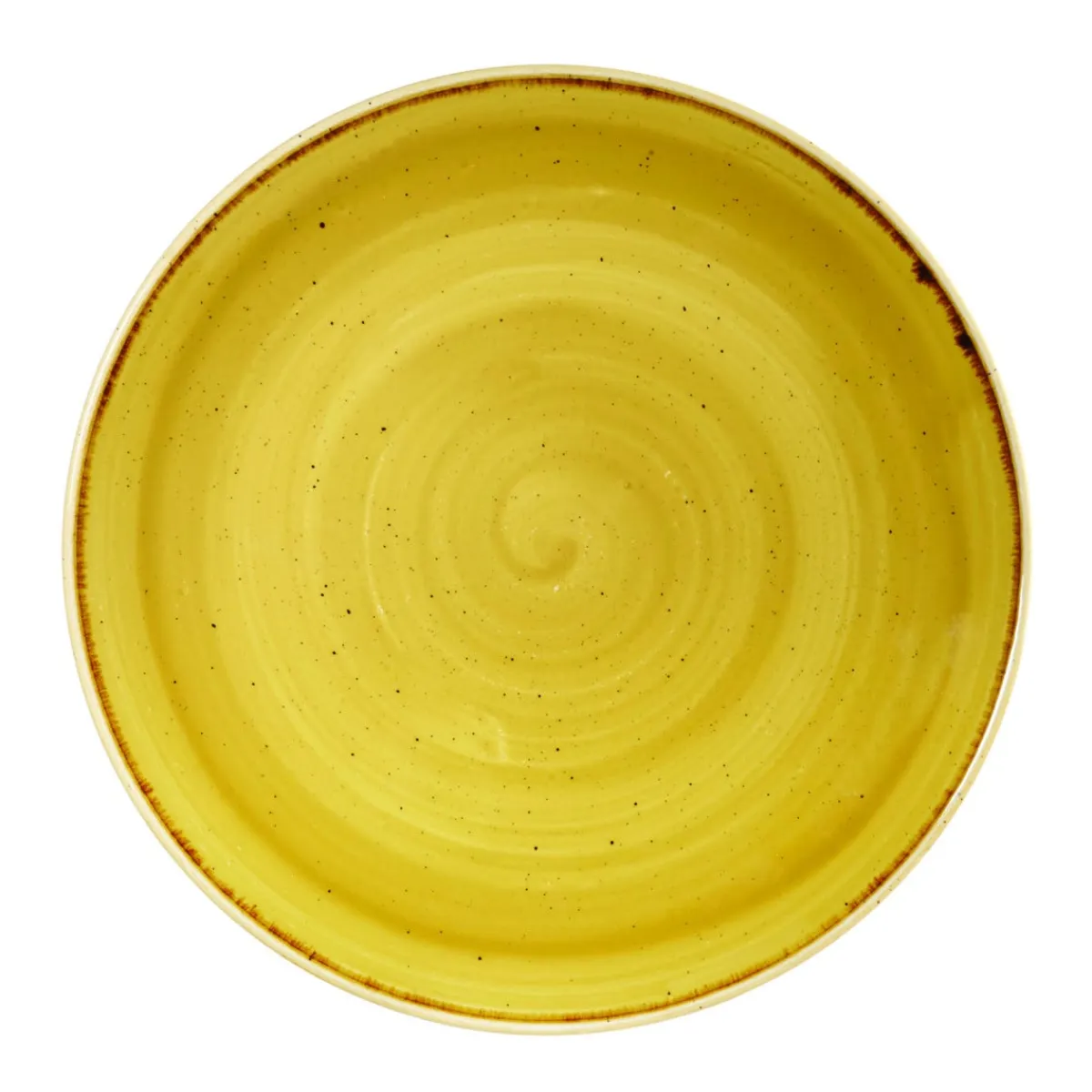 CHURCHILL Assiette coupe rond Mustard porcelaine vitrifiée Ø 26 cm Stonecast Mustard Best