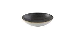 Assiette coupe rond Raw Black porcelaine vitrifiée Ø 28,8 cm Stonecast Raw - CHURCHILL Online