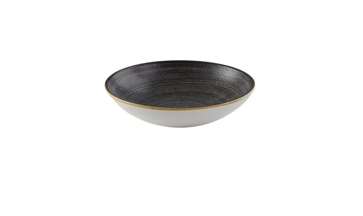 Assiette coupe rond Raw Black porcelaine vitrifiée Ø 28,8 cm Stonecast Raw - CHURCHILL Online
