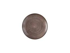 CHURCHILL Assiette coupe rond Raw Brown porcelaine vitrifiée Ø 26 cm Stonecast Raw