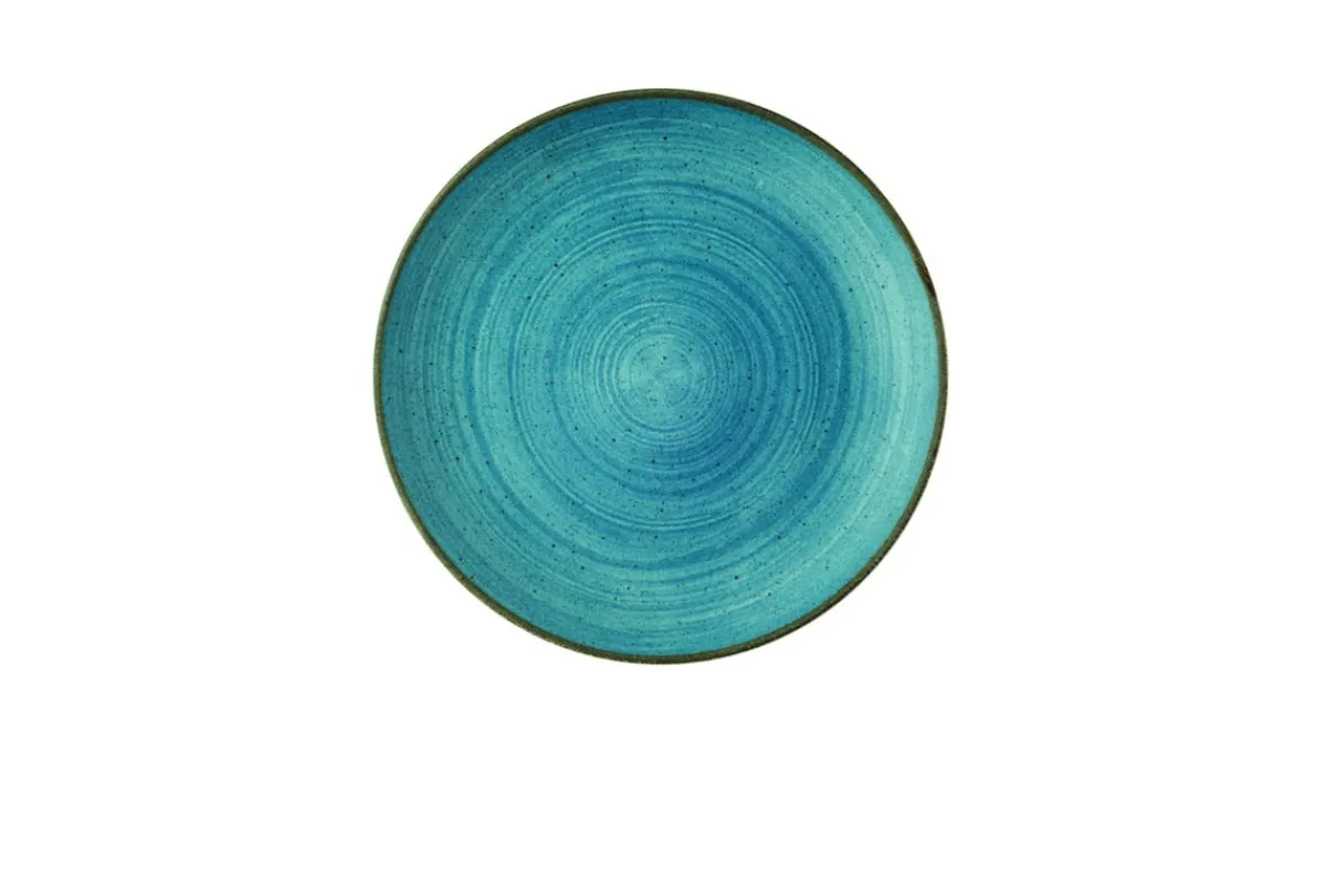 Assiette coupe rond Raw Teal porcelaine vitrifiée Ø 26 cm Stonecast Raw - CHURCHILL Clearance