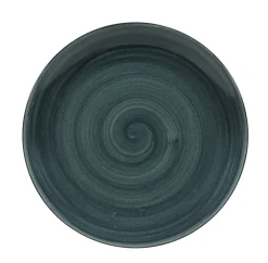 CHURCHILL Assiette coupe rond Rustic Teal porcelaine vitrifiée Ø 26 cm Stonecast Patina Clearance