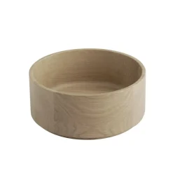 Assiette creuse bord droit rond beige bois Ø 16 cm The Grid - APS