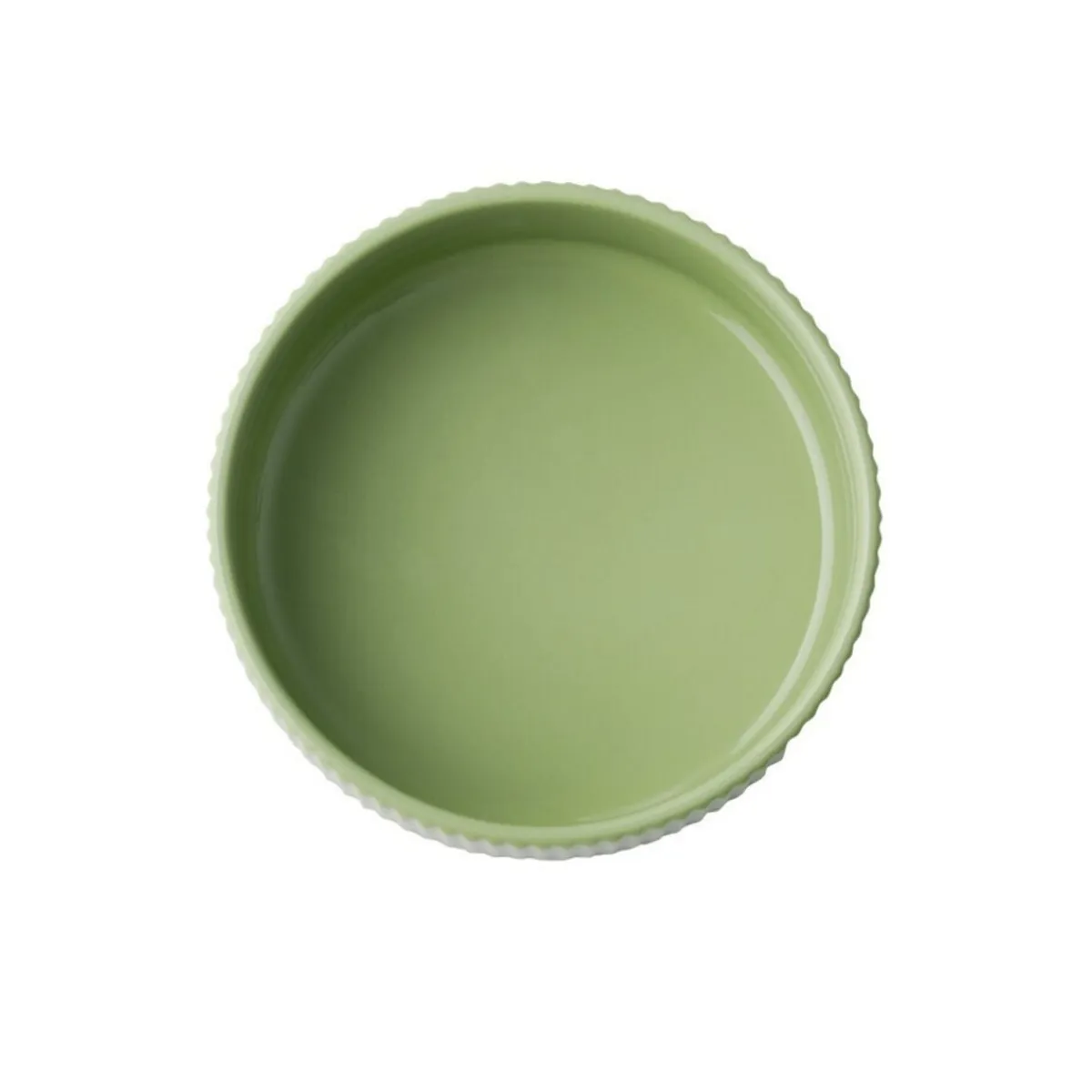 APS Assiette creuse bord droit rond vert porcelaine Ø 14 cm The Grid Best