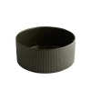 Assiette creuse bord droit rond marron porcelaine Ø 23 cm The Grid - APS New