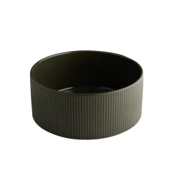 Assiette creuse bord droit rond marron porcelaine Ø 23 cm The Grid - APS New