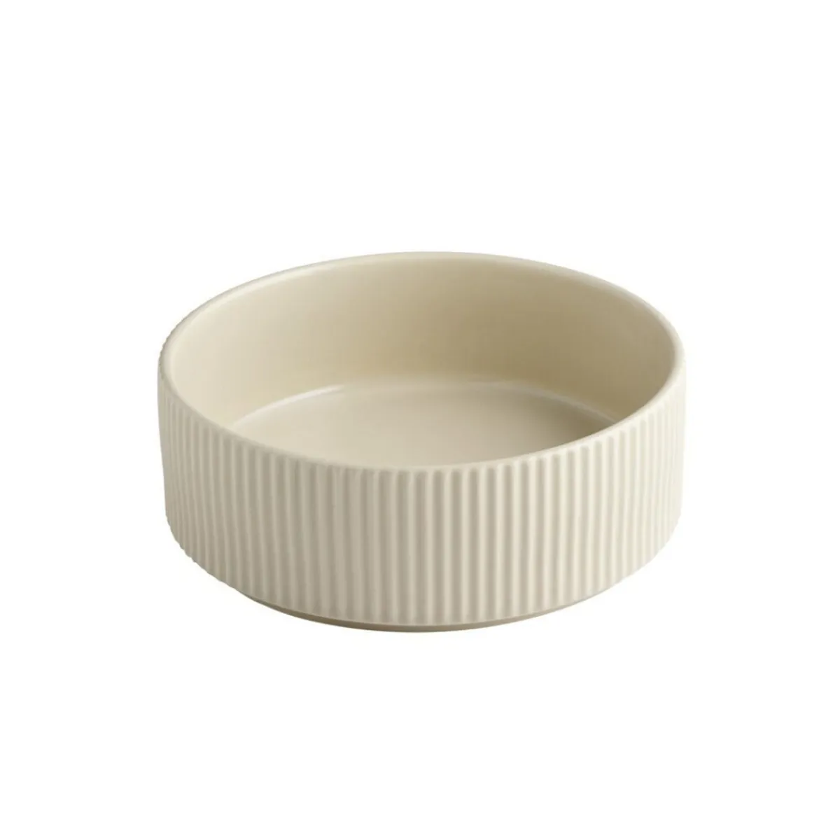 Assiette creuse bord droit rond beige porcelaine Ø 16 cm The Grid - APS Sale