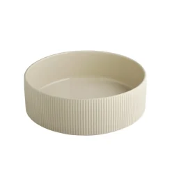 APS Assiette creuse bord droit rond beige porcelaine Ø 26 cm The Grid Sale