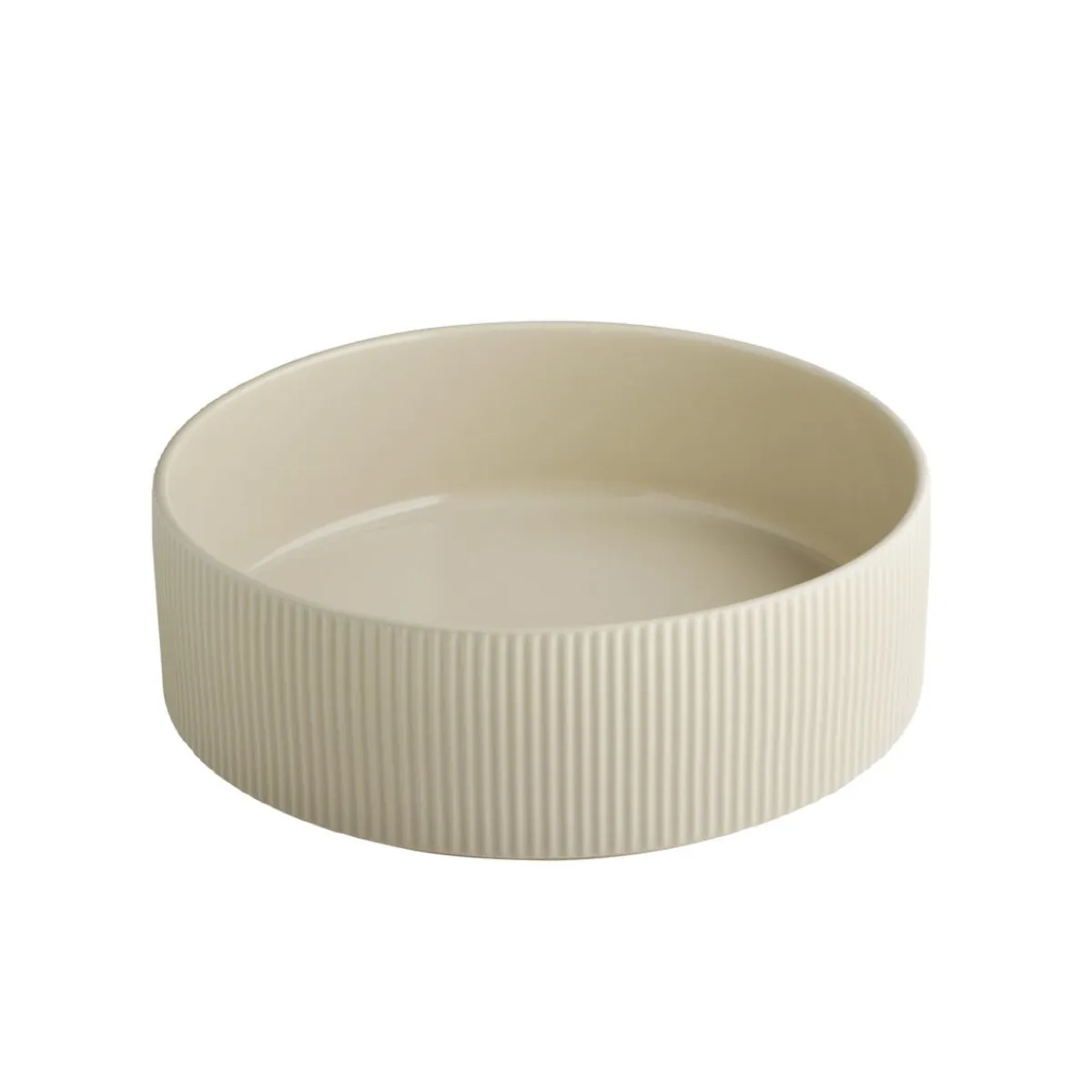 APS Assiette creuse bord droit rond beige porcelaine Ø 26 cm The Grid Sale