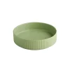 Assiette creuse bord droit rond vert porcelaine Ø 22 cm The Grid - APS Sale