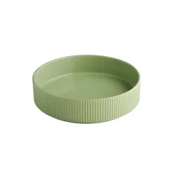 Assiette creuse bord droit rond vert porcelaine Ø 22 cm The Grid - APS Sale