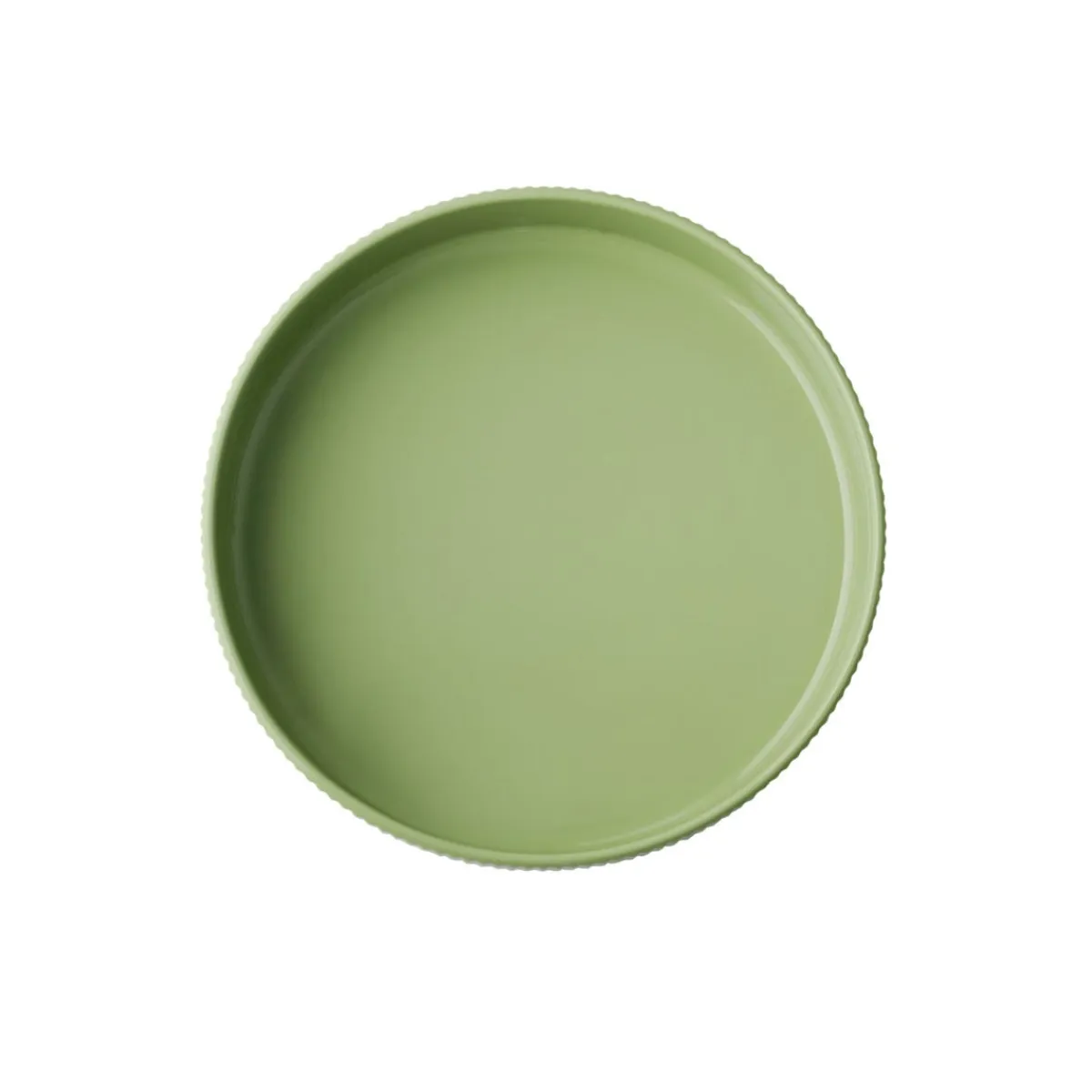 Assiette creuse bord droit rond vert porcelaine Ø 22 cm The Grid - APS Sale