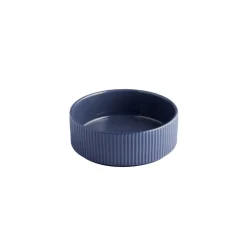 Assiette creuse bord droit rond bleu marine porcelaine Ø 16 cm The Grid - APS Sale