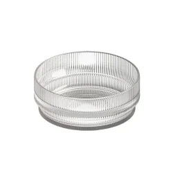 APS Assiette creuse bord droit rond transparent verre Ø 14 cm The Grid Clearance