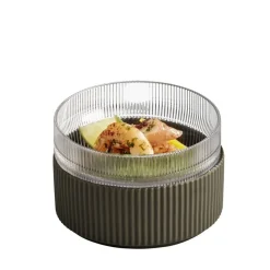 APS Assiette creuse bord droit rond transparent verre Ø 14 cm The Grid Clearance