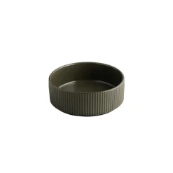 Assiette creuse bord droit rond marron porcelaine Ø 16 cm The Grid - APS Hot
