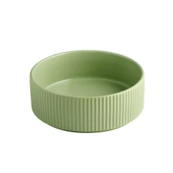 Assiette creuse bord droit rond vert porcelaine Ø 16 cm The Grid - APS Discount