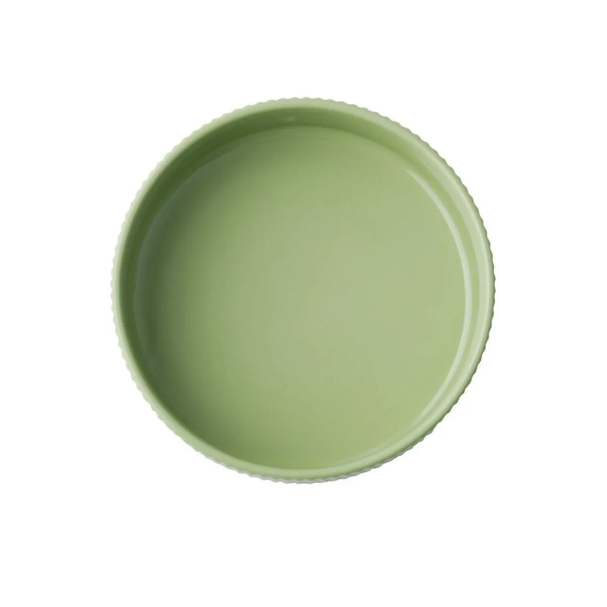 Assiette creuse bord droit rond vert porcelaine Ø 16 cm The Grid - APS Discount