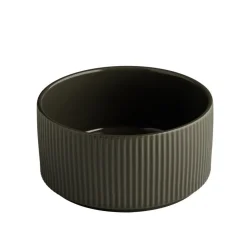APS Assiette creuse bord droit rond marron porcelaine Ø 16 cm The Grid New