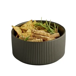 APS Assiette creuse bord droit rond marron porcelaine Ø 16 cm The Grid New