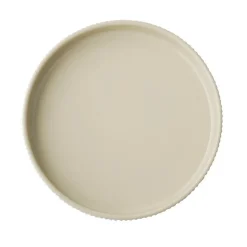Assiette creuse bord droit rond beige porcelaine Ø 20 cm The Grid - APS Hot