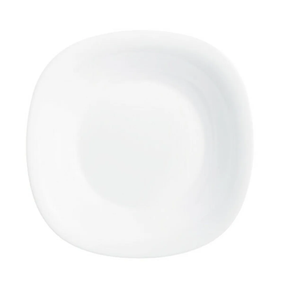 Assiette creuse carré blanc verre opal 22,8x22,8 cm Carine - LUMINARC Online