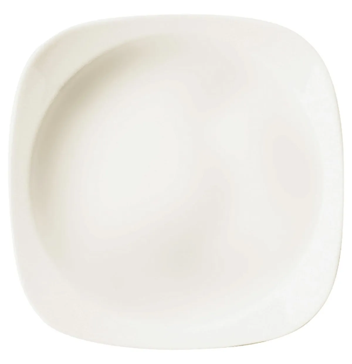 Assiette creuse carré ivoire porcelaine vitrifiée 21x21 cm Ska - RAK Discount