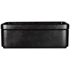 RAK Assiette creuse carré noir porcelaine 24x24 cm Fractal