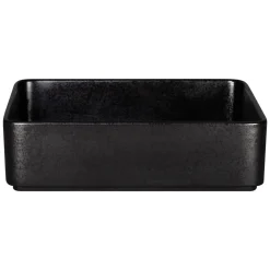 RAK Assiette creuse carré noir porcelaine 24x24 cm Fractal