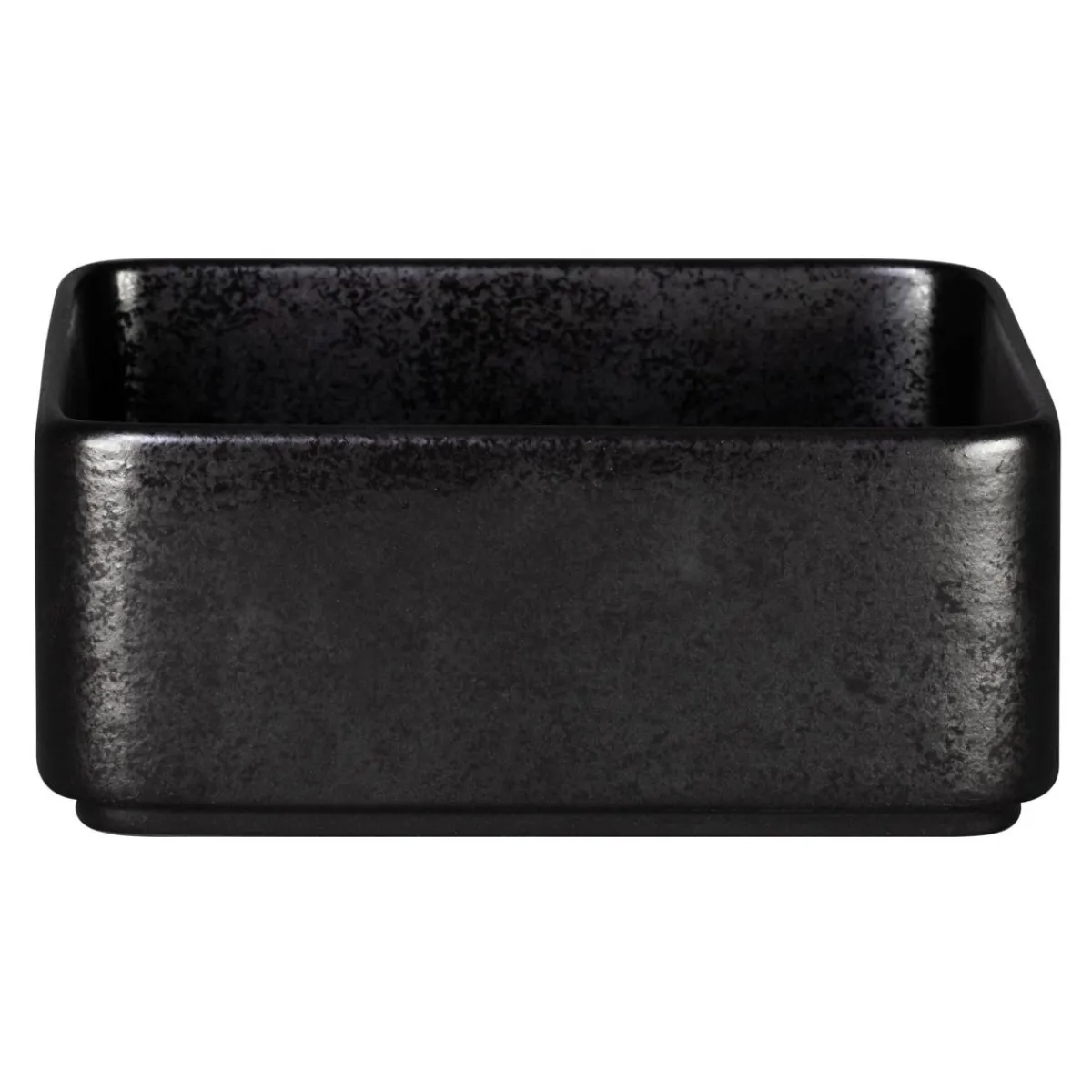 RAK Assiette creuse carré noir porcelaine 16x16 cm Fractal Outlet