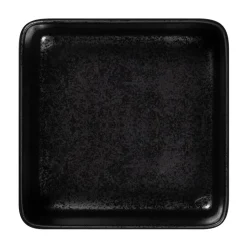 RAK Assiette creuse carré noir porcelaine 16x16 cm Fractal Outlet