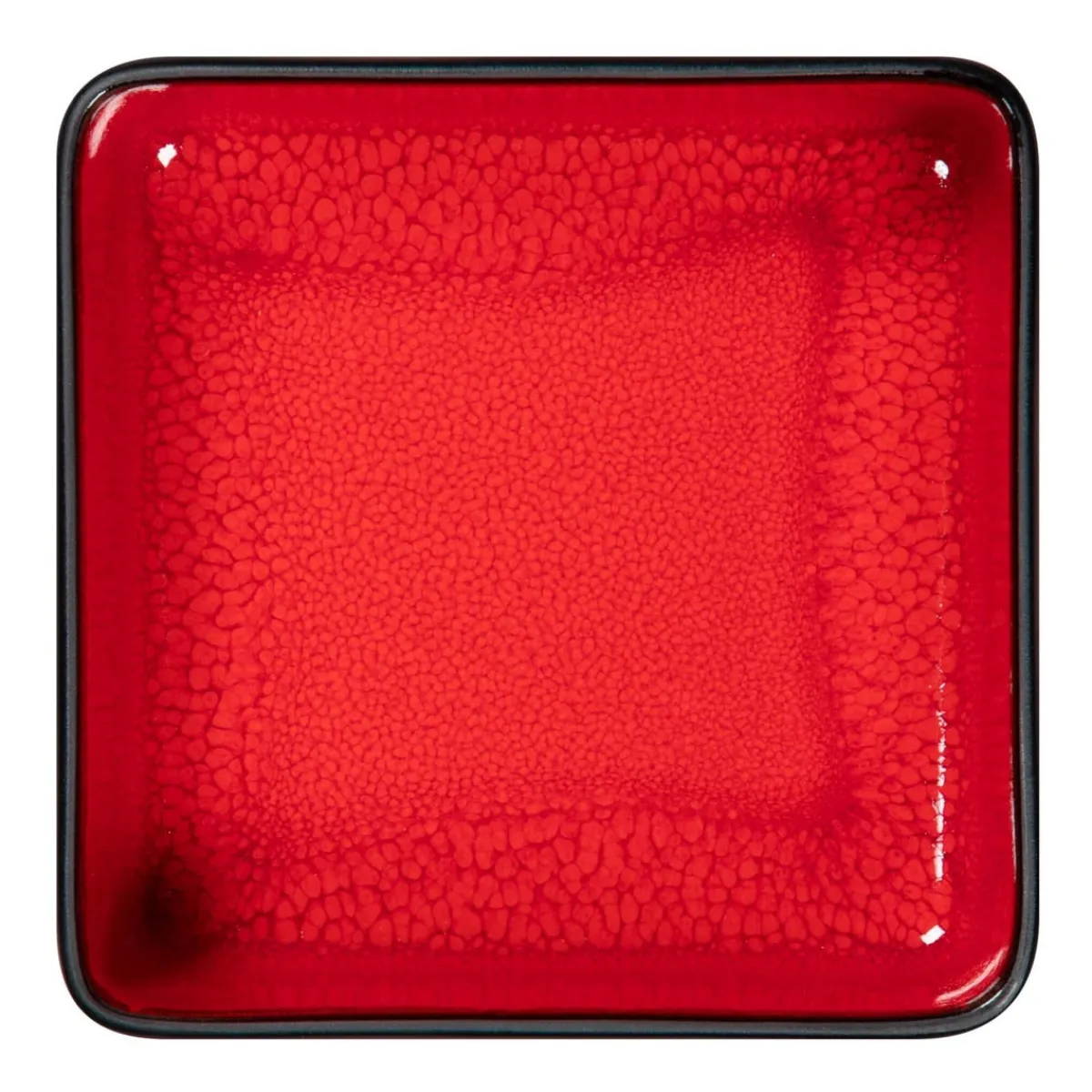 RAK Assiette creuse carré rouge porcelaine 16x16 cm Fractal Best