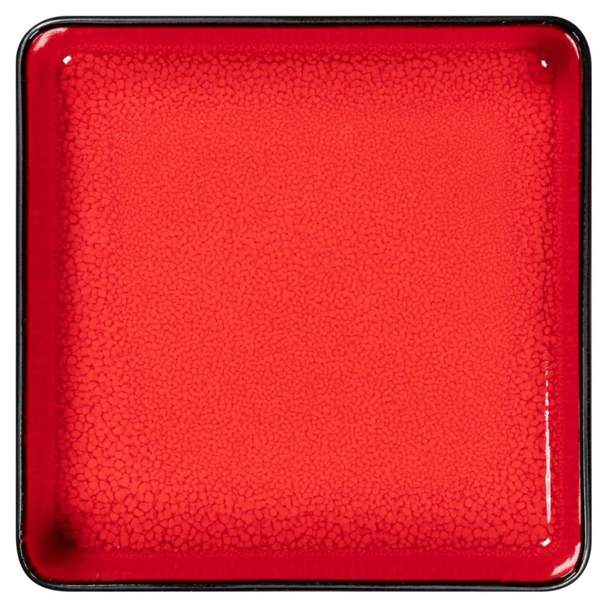 Assiette creuse carré rouge porcelaine 24x24 cm Fractal - RAK Clearance