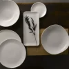 Assiette creuse organique blanc porcelaine vitrifiée Ø 28 cm White - DUDSON Discount