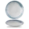 DUDSON Assiette creuse organique bleu porcelaine vitrifiée Ø 28 cm Finca Limestone Hot