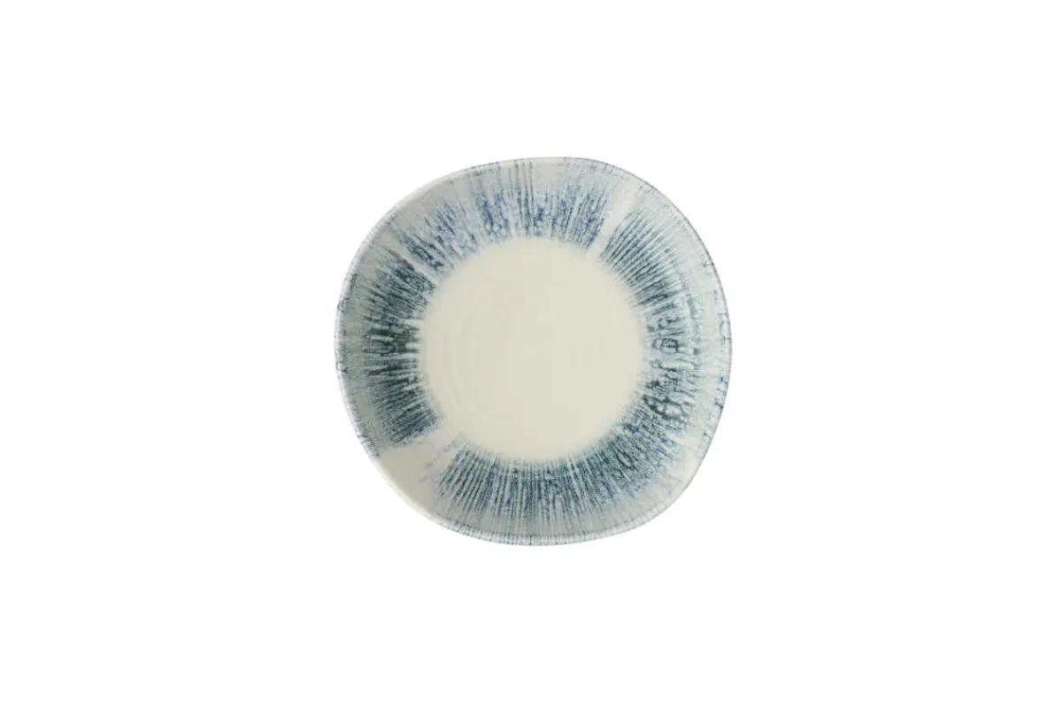 Assiette creuse organique Blue porcelaine vitrifiée Ø 20 cm Lyra - CHURCHILL Sale