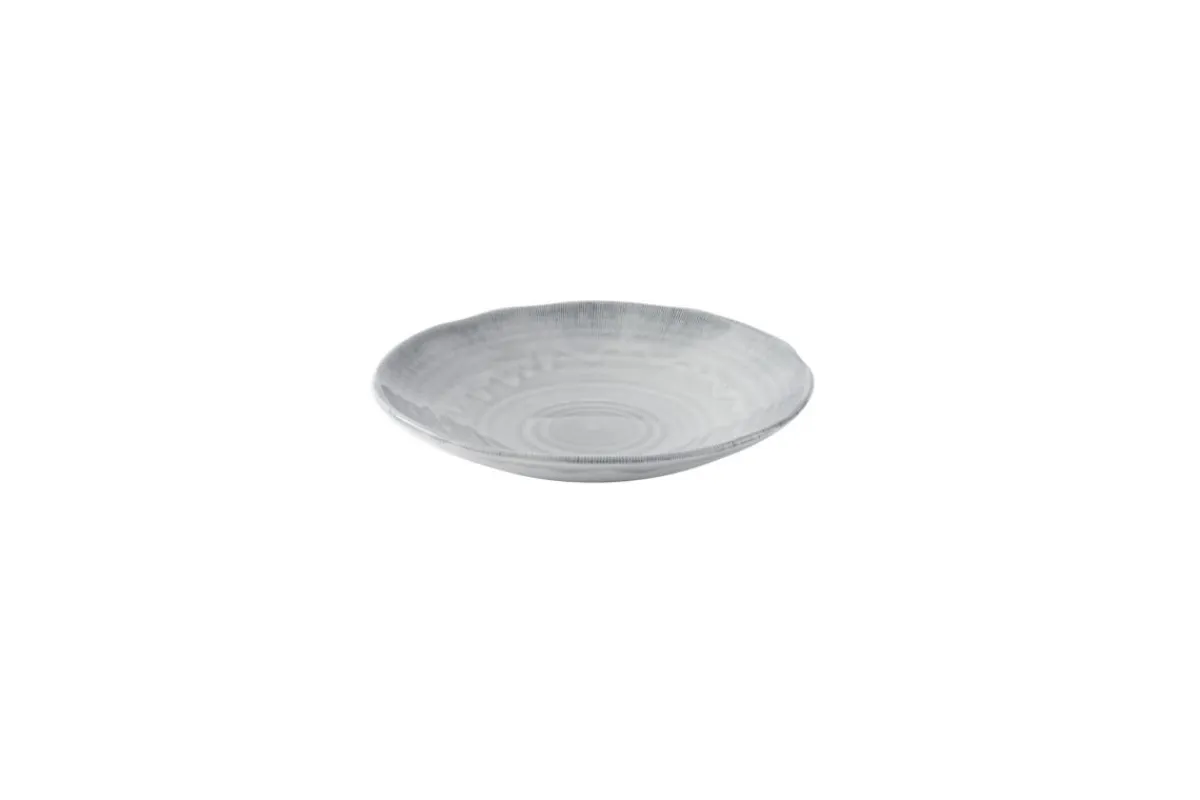 Assiette creuse organique gris porcelaine vitrifiée Ø 28 cm Harvest Flux - DUDSON Online