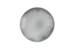 Assiette creuse organique gris porcelaine vitrifiée Ø 21 cm Harvest Flux - DUDSON Sale